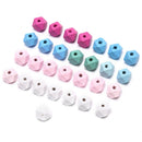 30Pcs/Set Wood Colorful Cone Geometric Loose Spacer Beads DIY Making Jewelry OZ