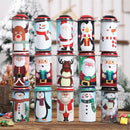 2 Pcs Set Christmas Candy Box Christmas Decorations Storage Iron Box Baby B