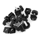 10 Sets Square Adjustable Leveling Foot Cap Kit 25mmx25mm 30mm Base Dia