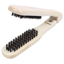 DIY Salon Hairdressing Hair Straightener Wooden Anti-static Dual-Brush Comb