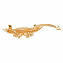 Red Butterfly Plastic Rhinestone French Hair Clip Barrette for Woman