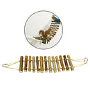 Pet Ladder Bridge Hamster Parrot Bird Standing Ladder Hanging Wood Bridge