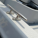Marine Grade Boat Yacht Bollard 10" Rope Deck Cleat Low Flat Lock Bolt