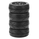 4Pcs 1/10 Rubber Tire Rc Racing Car Tires On Road Wheel Rim Fit For Hsp Hpi R5A6