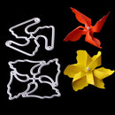 2Pcs Windmill Making Dies Paper Crafts Embossing Tool Photo Album Decoration