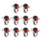 10pcs 1/4" TS TRS Stereo Female Panel Chassis Jack Micophone Metal Connector