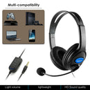 Wired Gaming Headset Headphones with Rotatable Microphone for PS4 Xbox One PC