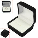 1pc Black Velvet Small Box Case For Ring Earrings Jewelry Display Gift Present