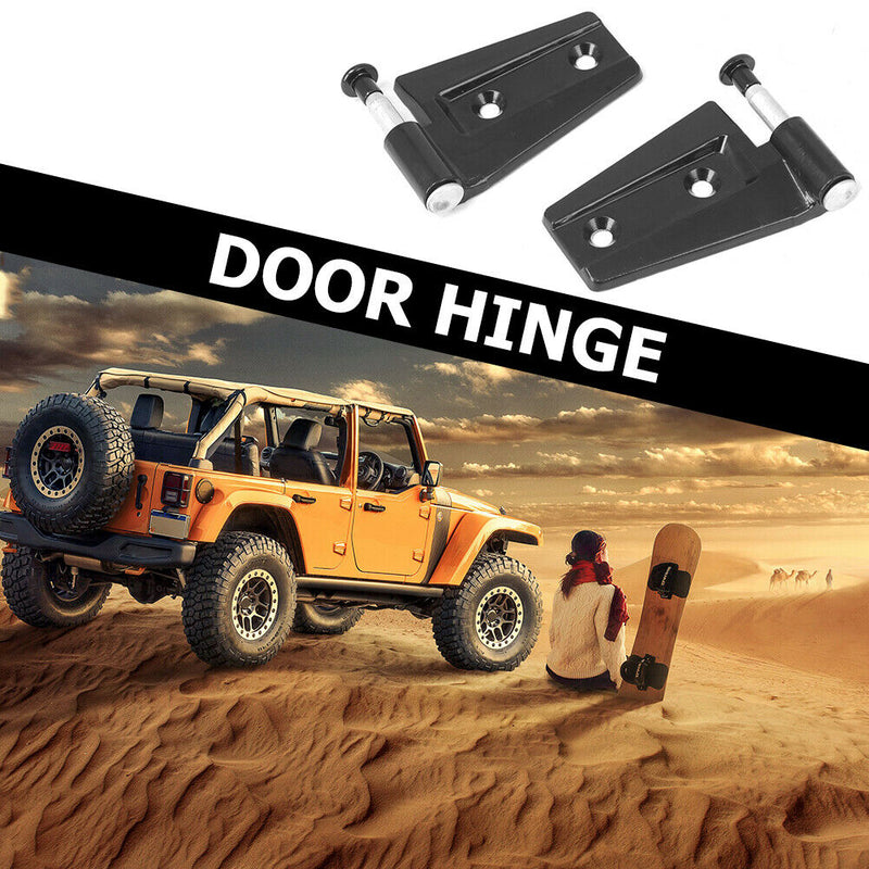 1 Pair Aluminum Alloy Replacement Door Hinge for Jeep Wrangler JK 2007-2017