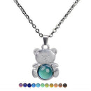 Charm Color Change Mood Necklace Bear-shaped Pendant Women Wedding Jewelry