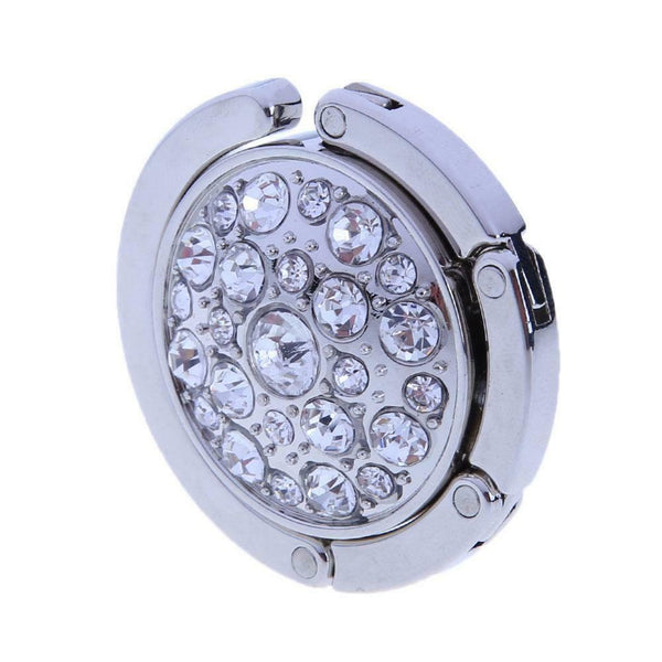Portable Alloy Rhinestone Foldable Purse Bag Hanger Handbag Hook Table #gib