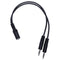 Black 3.5mm female to 2 of 3.5mm Male Audio Splitter Cable for speakers or  U9A1