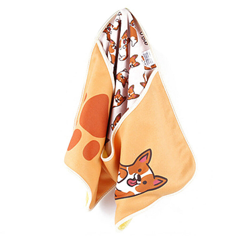 Soft Absorbent Cute Pet Supplies Quick-drying Color Bath Towel (Puppy) A