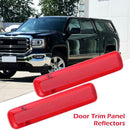 2pcs Rear Door Trim Panel Reflectors for GMC Sierra Yukon Chevy Silverado