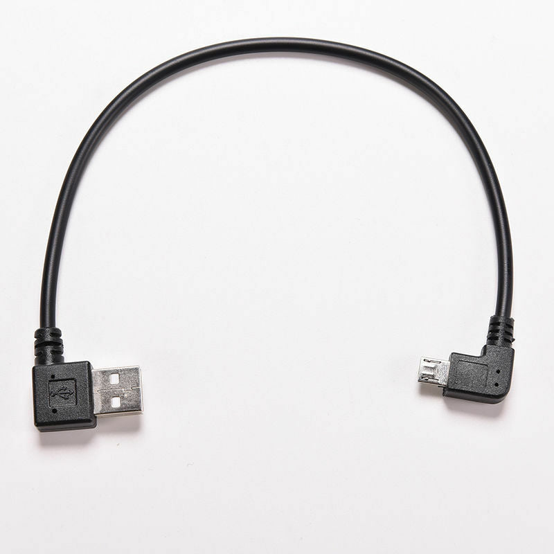 USB A 2.0 Right Angle Male to Micro USB Right Angled 90Â° Cable Cord 27cm OZ