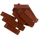 20pcs Retro Brown Leather Handmade Label Tags DIY Sew Craft Patches Style 5