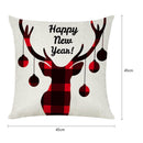 Christmas Pattern Linen Pillowcase Soft Throw Pillow Case Sofa Cushion (3)