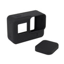 Black Silicone Housing Case Protective + Lens Cap Cover For GoPro HERO 5 Camera