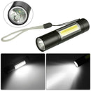 Portable USB Rechargeable XPE+COB LED Flashlight Torch Inspection Lamp SN9F