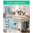 USB Powered Bright 10 Dimmable Bulbs Hidden Wires LED Vanity Mirror Light Kit