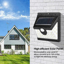 40 LED Waterproof Solar Power PIR Motion Sensor Wall Lights Garden Outdoor B5O6