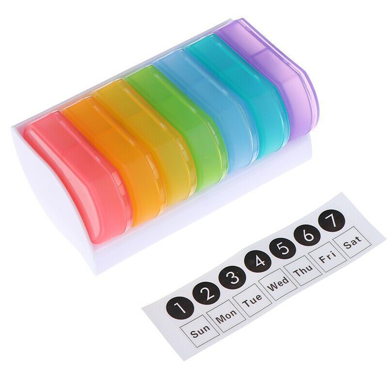 Portable Medicine Weekly Storage Pill 7 Day Tablet Sorter Box Container Case  3C