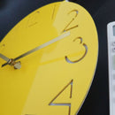 Acrylic Cartoon Number Wall Clock Home Decor Silence Clock, Yellow U8C7
