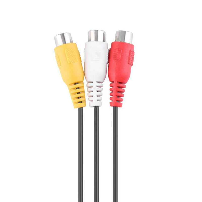 2.5mm Male to 3 RCA Female Composite Audio Video AV Adapter Connector Cable