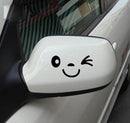 Car Stickers Pair Wink Smile Face Mirror Rearview Affixed Funny Decoration FT
