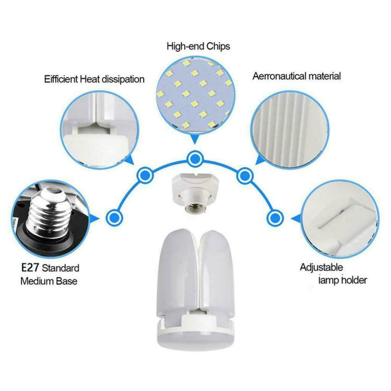 Foldable LED Indoor Light Lamp Deformable Ceiling Light for Home Cold White
