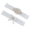 2pcs Wedding Garter Rhinestone Bow Lace Leg Ring White Sexy Garters Thigh Gift,a