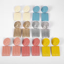 Retro Exaggerated Paint Geometric Pendant Earrings Women'S Statement Round