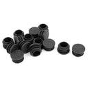 15 Pcs 22mm Diameter Blanking End Caps Covers Tube Insert Black V8V7