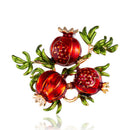 Trendy Enamel Pomegranate Fruit Brooch Lapel Pin Clothing Scarf BadgesJewel N Kw