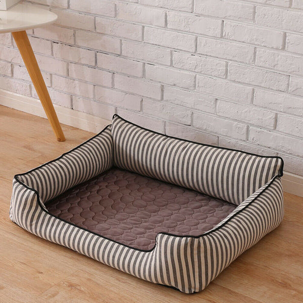 Summer Pet Cooling Ice Mat Cat Dog Sleeping Blanket Cushion (Coffee XL) A#S