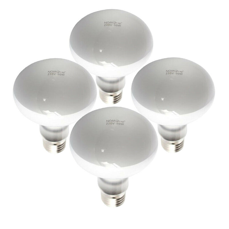 4 Pcs Reptile Daylight Basking Spot Lamp Heat Lighting Bulb Sun Light 50W