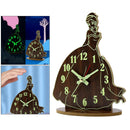 Cartoon Princess Alarm Clock Desk Night Light Wake Up Table Clock Kids Gift