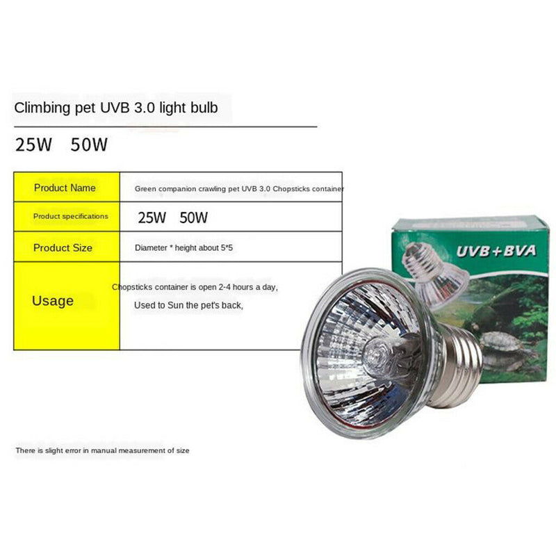 220V DAYLIGHT BEAM BASKING SPOT LAMP HEAT REPTILE BULB SUN LIGHT 50W