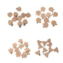 10pcs Beech Wooden Baby Pacifier Soother Holders Heart-Shaped Teething Toys
