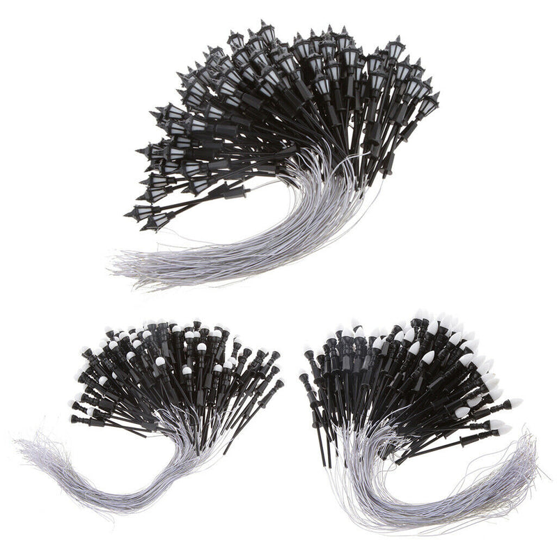 100Pcs 1:100 Street Lamp Yard LED Lights for Train Plaza Landscape Accs