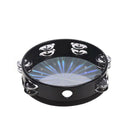 8 Inch Wooden Tambourine Handbell Hand Drum Reflective Head Percussion Inst