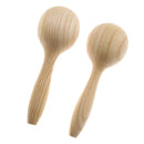 2 Pieces Wood Maracas Hand Percussions Kids Rhythm Hand Shakers 15cm Length