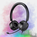Wired Headset Stereo Headphones with Noise-Cancelling Microphone USB 3.5mm