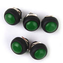 5Pcs Green Momentary Push Button Horn Switch OFF (ON) for Dashboard Boat Car