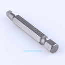 3 Pcs 50mm 1/4 Inch Magnetic Square Head Tip Screwdriver Drill Bits Alloy Steel