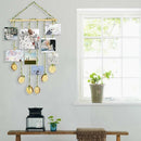 Hanging Photo Display,Diy Pictures Organizer With 25Pcs Wooden Clips 2 Hook