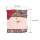 Style Claus Santa Cover Stool Hotel Ornaments Chair Square Decor Christmas
