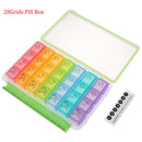 28 Grids Rainbow 7 Days Tablet Pill Box Holder Medicine Storage Container C BX