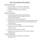 Metal Thumb Drive Waterproof Key Ring USB Flash Drive with Keychain 2T