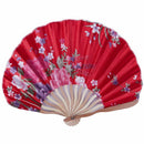 Flower Printed Lady Portable Folding Hand Fan Art Gift